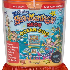 Sea-Monkeys? Ocean Zoo Neon - World-s Only Instant Pets? - Assorted Colors - Ages 6+ (Pack of 1)